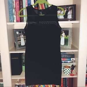 [Forever 21] Black illusion neck dress